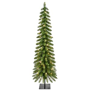 5 ft. Pre-Lit Alpine Artificial Christmas Tree