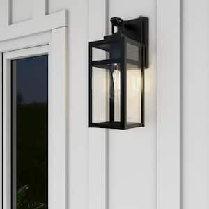 1 Light Black Dusk to Dawn Outdoor Light Fixtures Wall Mount