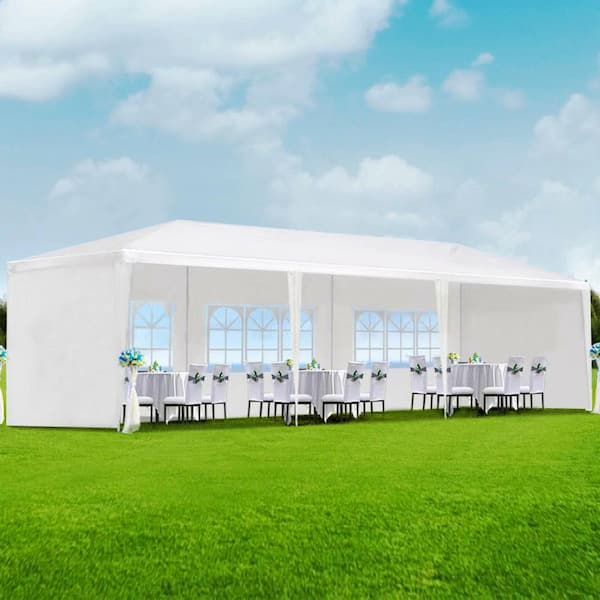 10 ft. x 30 ft. Wedding Party Canopy Tent with 5-Removable Sidewalls