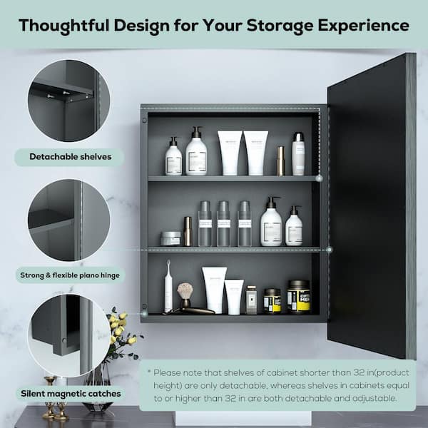 KeonJinn 26 in. W x 30 in. H Rectangular Black Aluminum