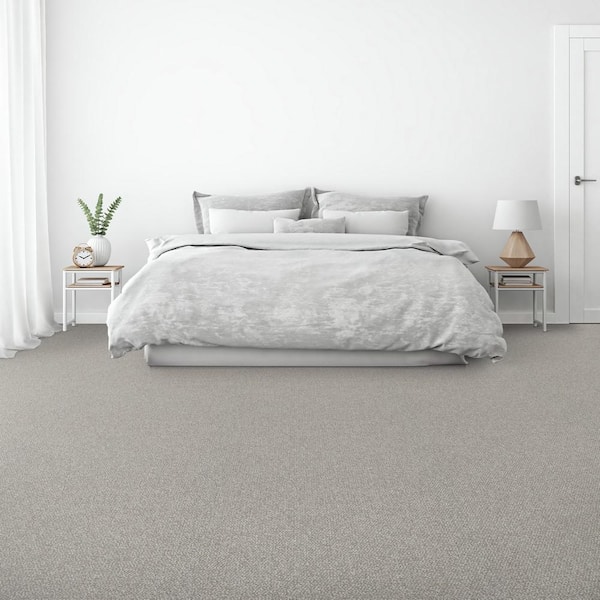Home Decorators Collection McDonald Street - Elm - Gray 25 oz. SD Polyester  Loop Installed Carpet H5215-2328-1200 - The Home Depot
