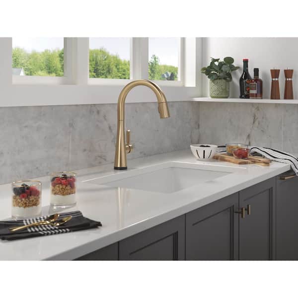 Delta Monrovia Gold Touch/Touchless Champagne Bronze 16.63 in. H