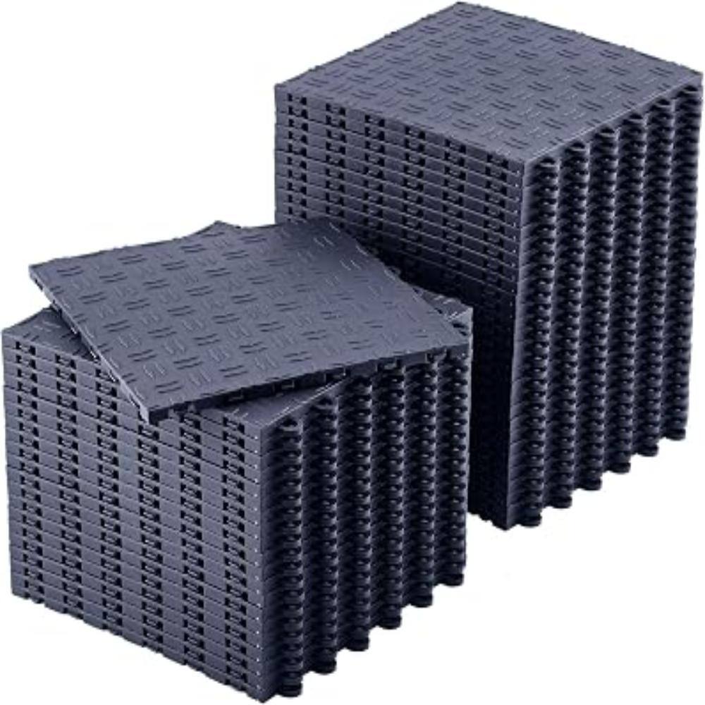 50-Pack Gray Interlocking Garage Floor Tiles - Heavy Duty PVC Non-Slip Flooring for Basement, Workshop price history on PriceWatchPro