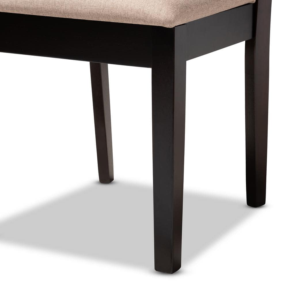 Caron Mahogany Rubberwood Dining Chairs with Lattice Back, Set of 4