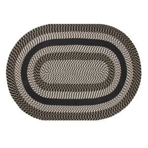 Better Trends Newport Braid Collection Black 30 x 50 Oval 100