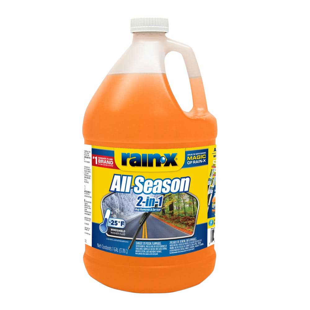 Rain-X 128 fl. oz. -25°F 2-in-1 with Bug Remover Windshield Washer Fluid  113645 - The Home Depot