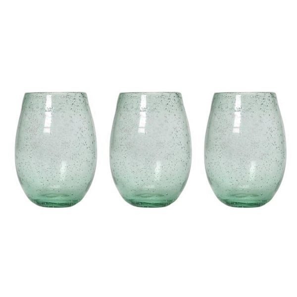 Storied Home 20 oz. Clear Tinted Bubble Drinking Glass DF6626SET - The Home  Depot