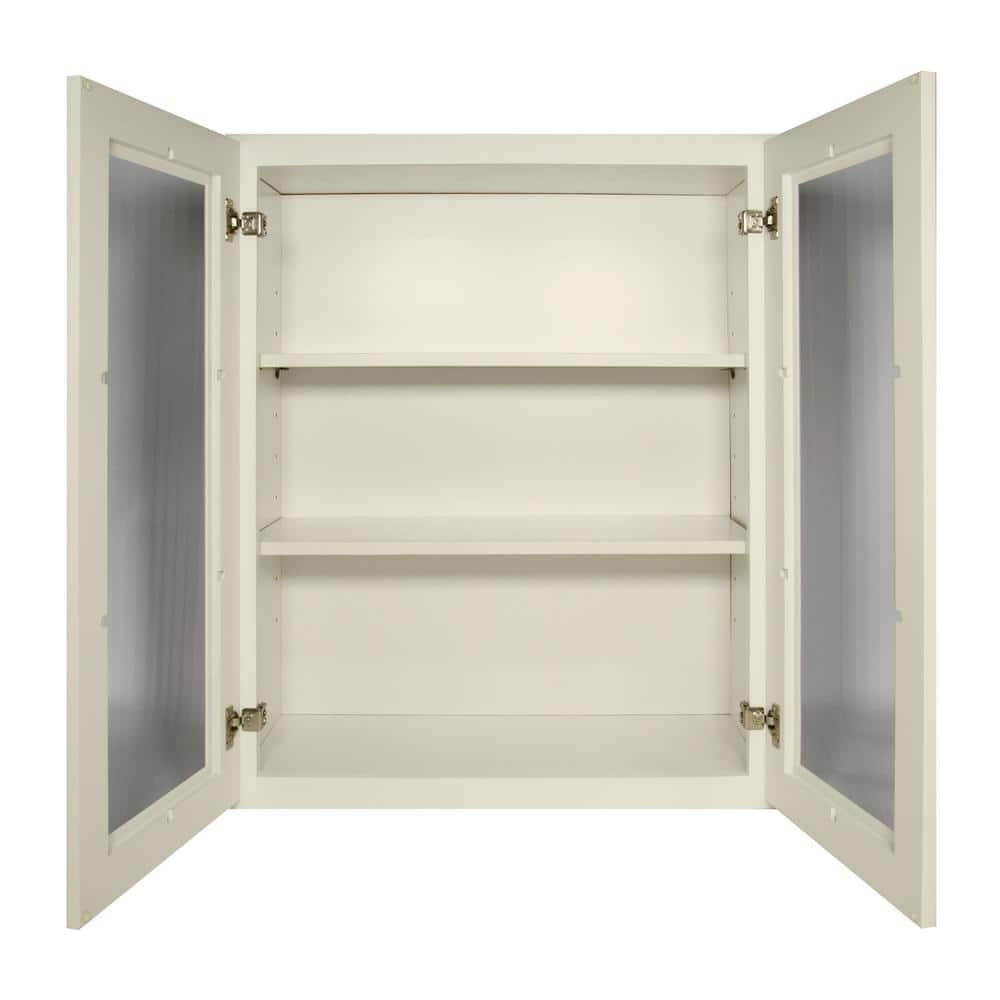 Newport Shaker Antique White Ready to Assemble Wall Cabinet with 2-Doors 3-Shelves (30 in. W x 36 in. H x 12 in. D) price history on PriceWatchPro
