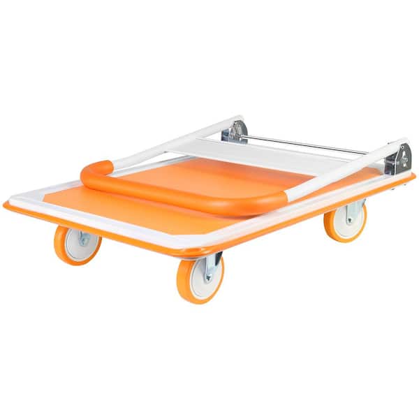 Orange Platform Truck Hand Truck Foldable Dolly Cart for Moving