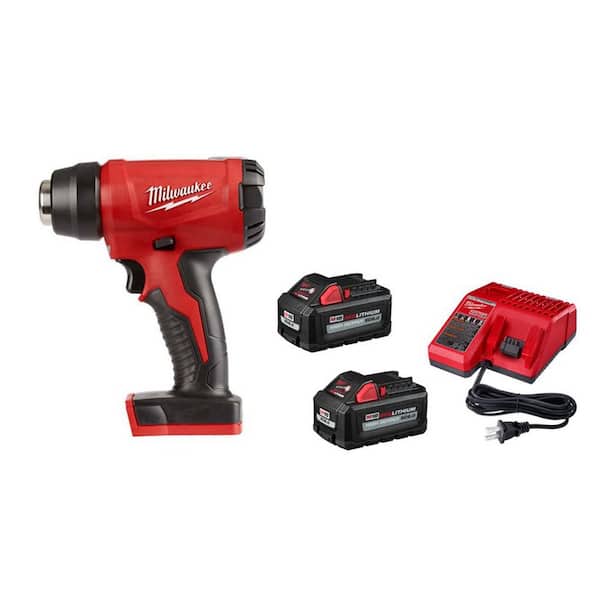 M18 18V Lithium-Ion Cordless Compact Heat Gun w/ Two 6.0 Ah Battery and Charger
