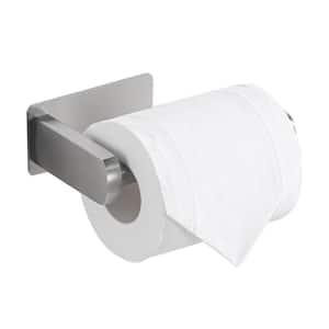 Urban Elegance Collection Wall-Mount Adhesive Toilet Paper Holder in Brushed Nickel