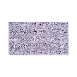 Astor Chenille 17 in. x 24 in. Purple Polyester Non-Slip Rectangle Bath Mat