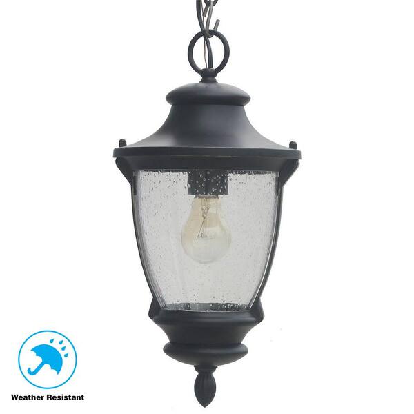 Home Decorators Collection Wilkerson 1 Light Black Outdoor Chain Hung Lantern 23454 - Home Decorators Wilkerson Collection