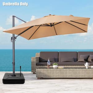 10 ft. Outdoor Square Cantilever Patio Umbrella in Tan