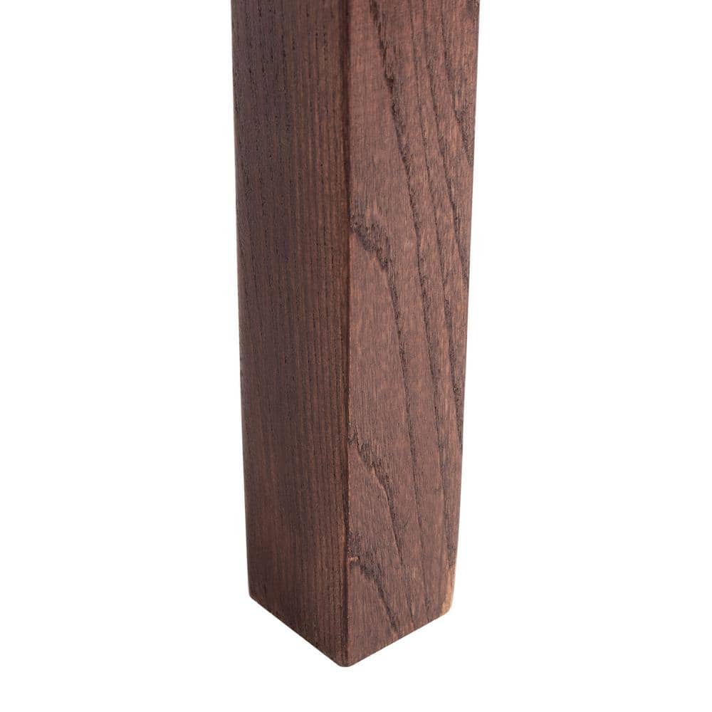 Capri 20'' Transitional Backless Brown Leather Wood Counter Stool