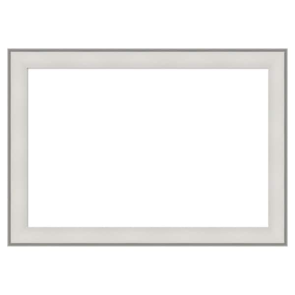 Amanti Art Imperial White 41 in. x 29 in. Polystyrene Framed Dry Erase Magnetic Memo Board