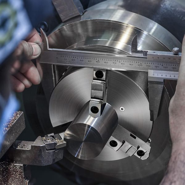 3-Jaw Lathe Chuck, 8 in. Self-Centering Lathe Chuck, 0.16-8 in. /4-200 mm Clamping Range with T-key Fixing Screws