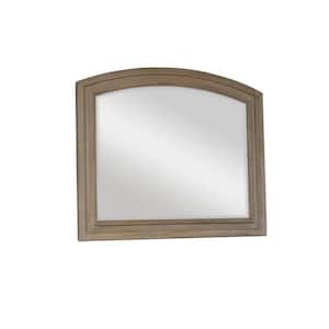 1.5 in. x 36.75 in. Arch Wooden Frame Gray Dresser Mirror