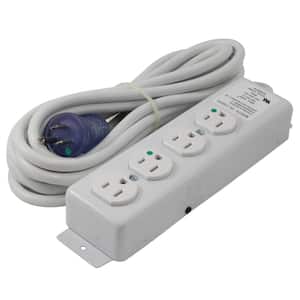 15FT 15A 14/3 Medical/Hospital Grade Power Strip with 4 Outlets