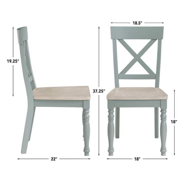 Steve Silver Darcy Green Wood Side Chair Set of 2 DAR500ES - The
