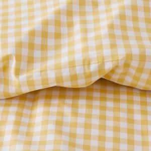 Company Cotton Gingham Yarn-Dyed Light  Cotton Percale Duvet Cover