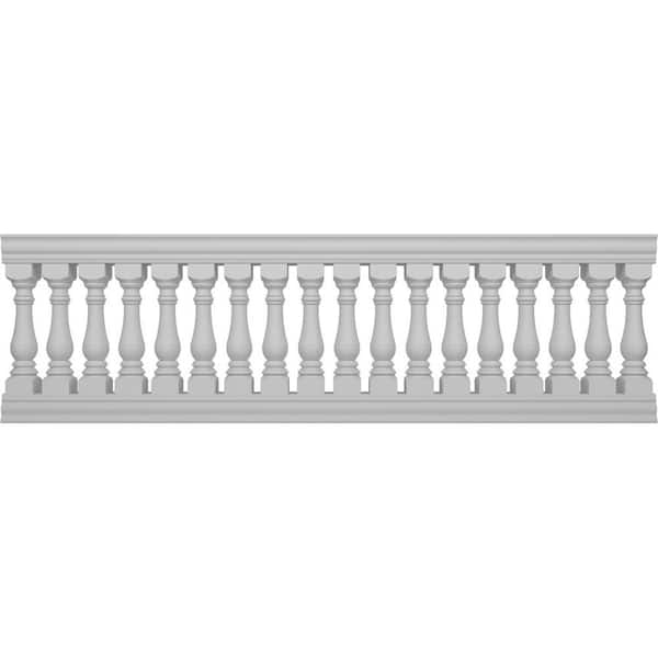 Ekena Millwork Fiberthane Bradford Balustrade 120 in. L x 38 in. H Fiberglass Railing Kit