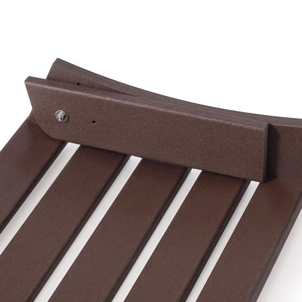 Dark Brown HDPE Foldable Outdoor Patio Ottoman
