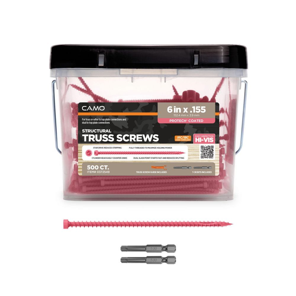 CAMO 6 in. x 0.155 in. Hi-Vis T30 Star Drive Structural Truss Wood