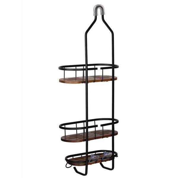Better Homes & Gardens Rust-Resistant Tension Pole Shower Caddy, 3 Shelves,  Oil Rubbed Bronze Finish