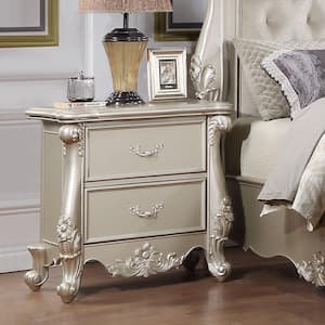 Bently Champagne Finish 2-Drawers 19 in. W Nighstand