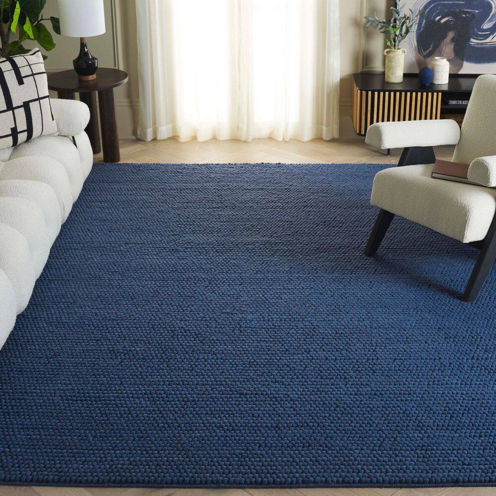 Natura 10 ft. x 14 ft. Navy/Blue Solid Area Rug - thumbnail 2