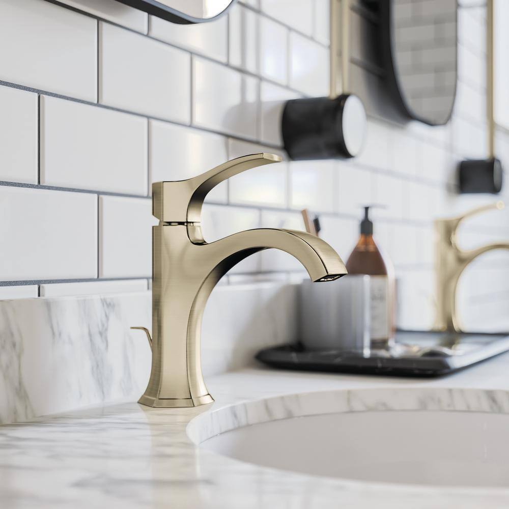 Locarno Brushed Nickel High Arc Single Hole Bathroom Faucet