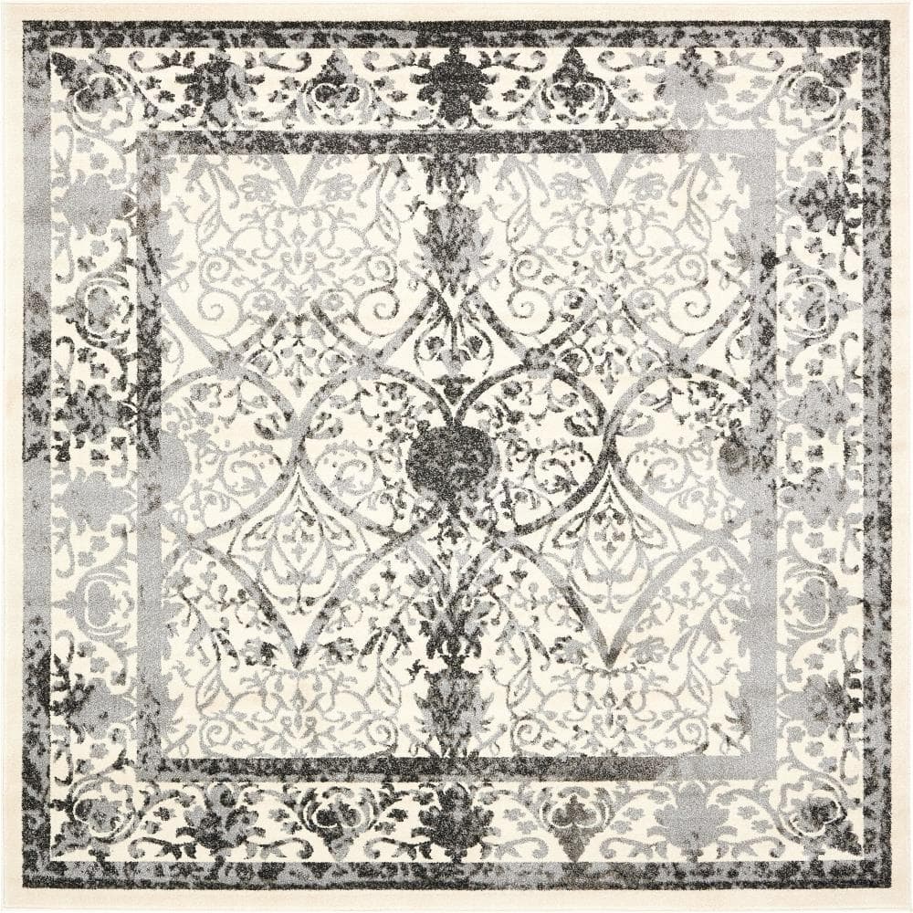 La Jolla Traditional Gray 8' 0 x 8' 0 Square Rug price history on PriceWatchPro