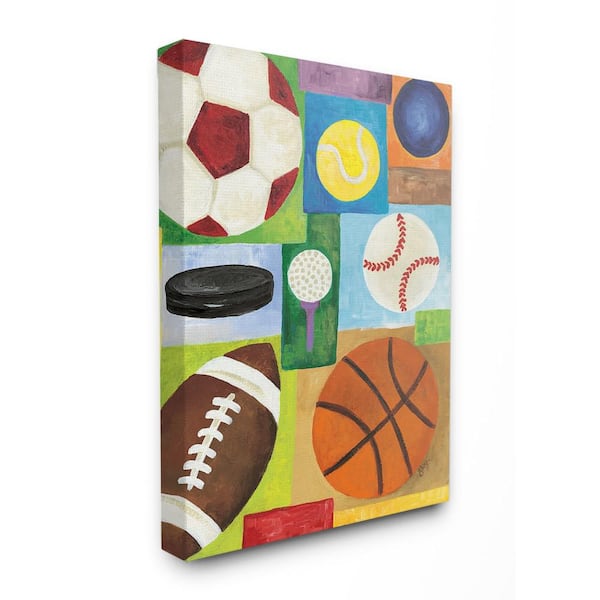 Stupell Industries 16 in. x 20 in. "Multi-Sport" by nJoyArt Printed Canvas Wall Art