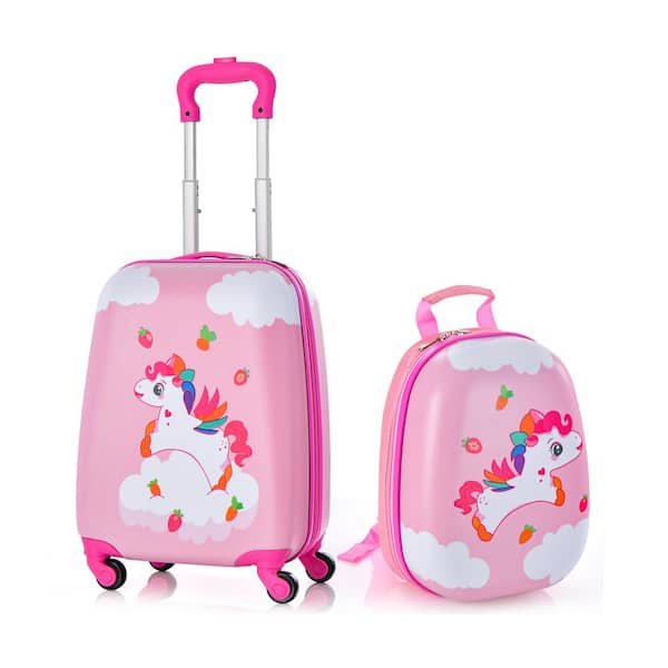 Volenca 2-Piece 19-32 in. Kids Suitcase Hardside Spinner Luggage Set