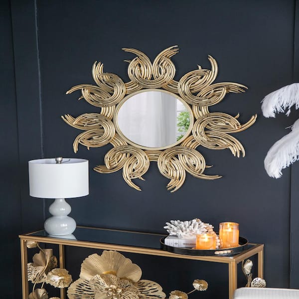 1.2 in. W x 37.4 in. H Round Gold Finish Metal Decorative 1.2 in. W x 37.4 in. H Round Gold Finish Metal Decorative