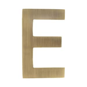 4 in. Antique Brass House Letter E