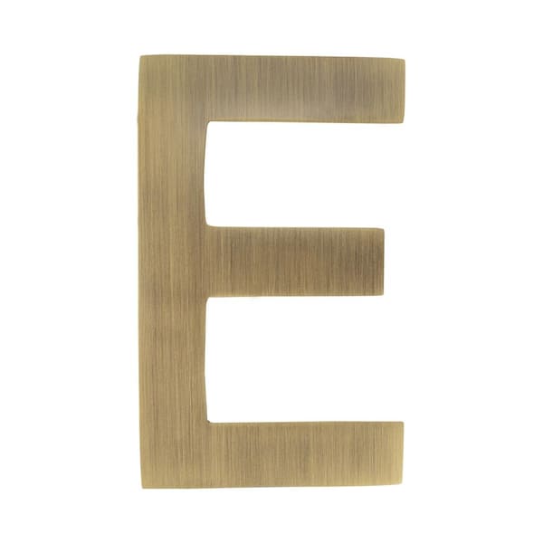 Architectural Mailboxes 4 in. Antique Brass House Letter E