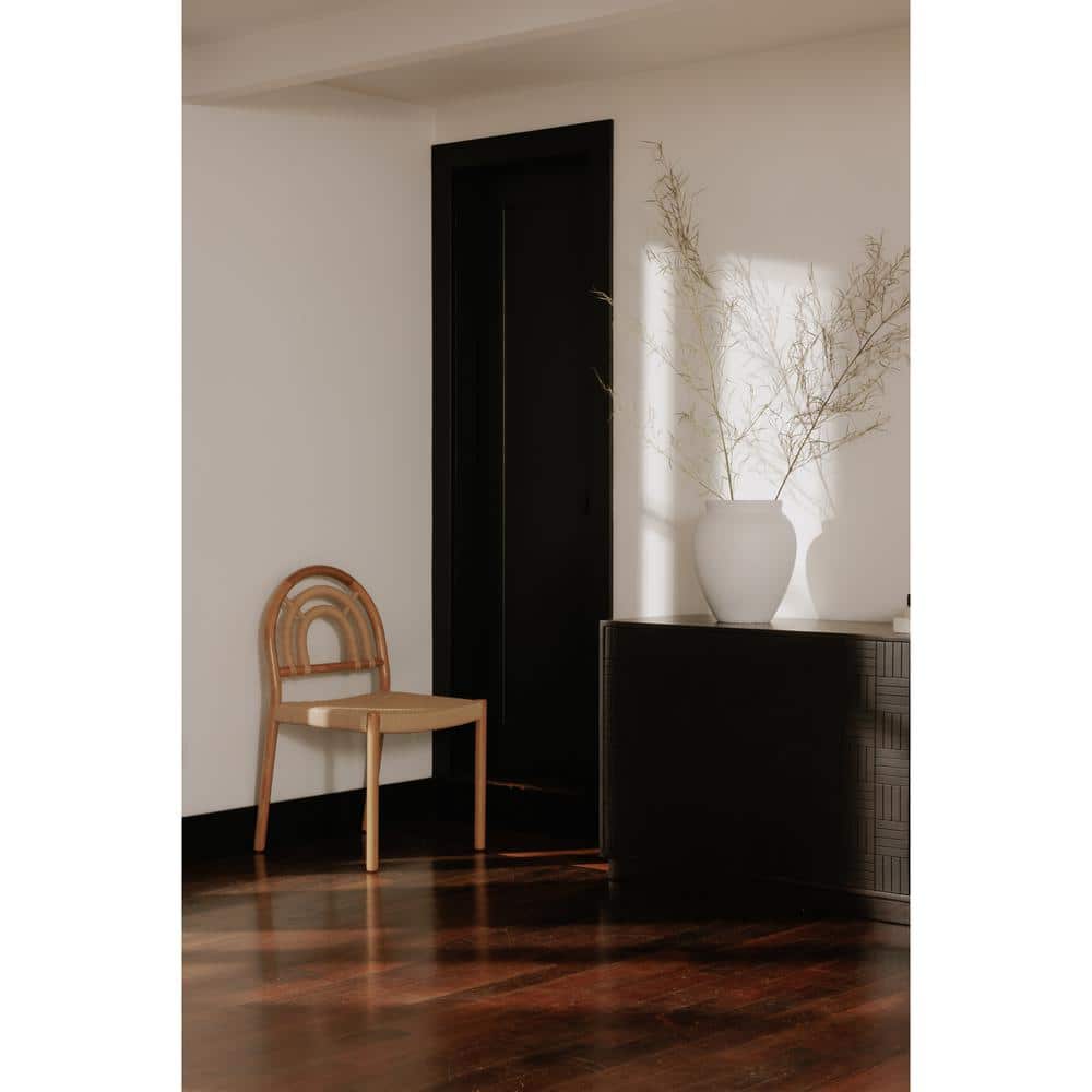 Natural Oak and Cane Arched Back Dining Chair Set