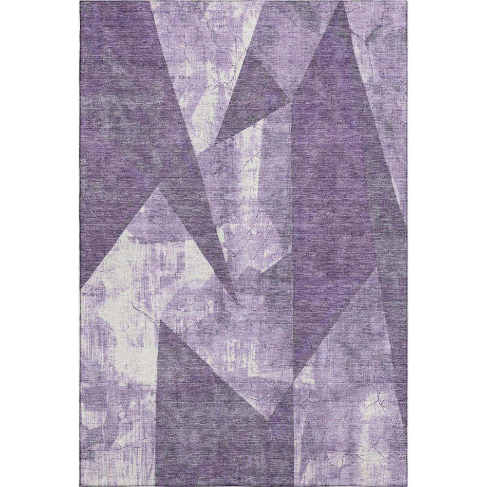 Mayfield Premium Machine Washable Abstract AMF1838 Purple 10 ft. x 14 ft. Area Rug price history on PriceWatchPro