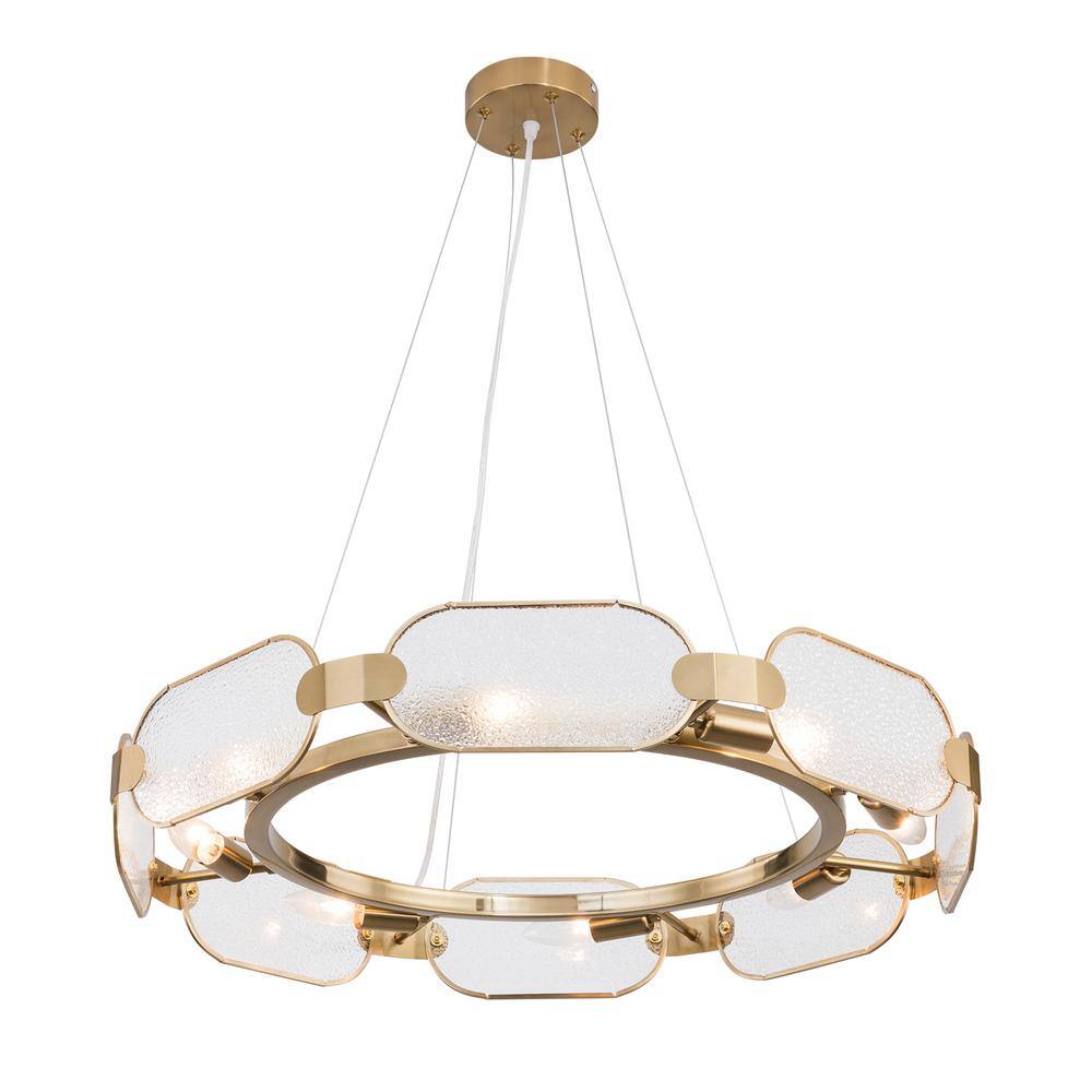 8-Light Gold Modern Round Chandelier for Kitchen Dining Room Bedroom Living Room with No Bulbs Included price history on PriceWatchPro
