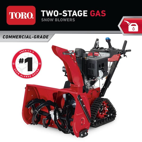 Toro Power TRX 32 in. Two-Stage Electric Start Gas Snow Blower 1432 OHXE with Steel Chute, Power Steering and Heated Grips