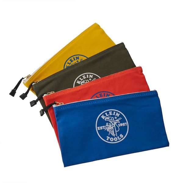 Klein Tools Zipper Bag, Canvas Tool Pouch 12.5 x 7 x 4.25-Inch 5139 - The  Home Depot