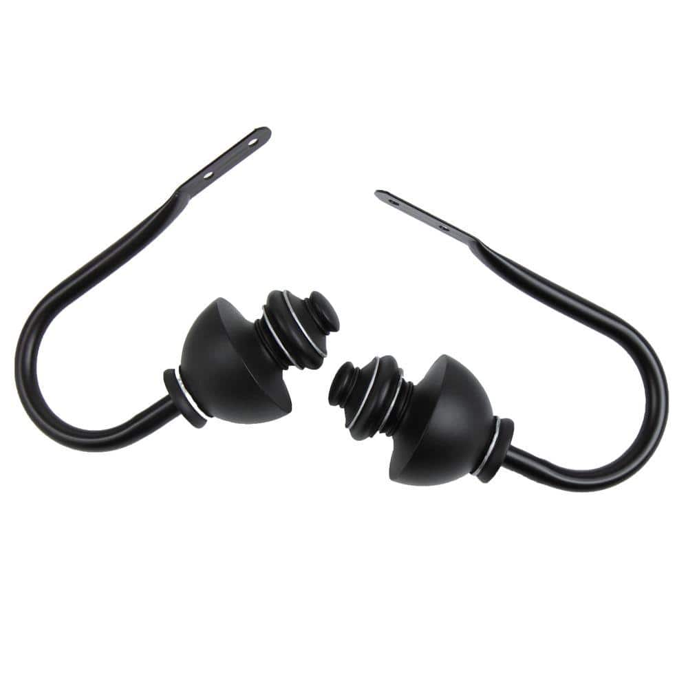 Dynasty Decorative Black Steel Hook Curtain Holdback (Set of 2) price history on PriceWatchPro