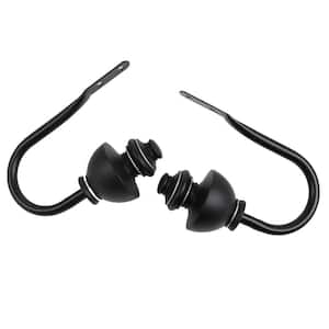 Dynasty Decorative Black Steel Hook Curtain Holdback (Set of 2)