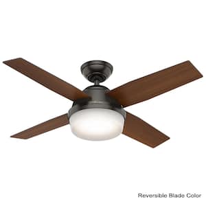 Dempsey 44 in. LED Noble Bronze Ceiling Fan with Universal Remote