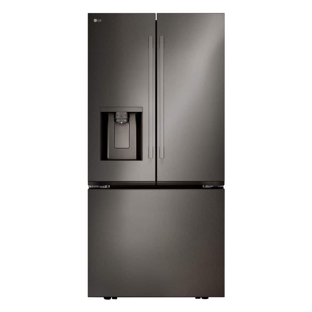 33 in. W. 25 cu.ft. Smart 3-Door French Door Refrigerator Standard Depth MAX in Black Stainless Steel w/Dual Ice Makers price history on PriceWatchPro