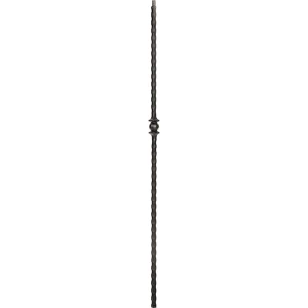 0.5 in. D x 0.5 in. W x 44 in. L Low Sheen Black Iron Baluster
