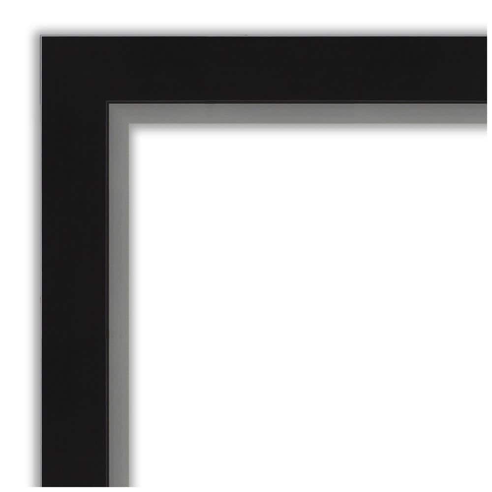 Eva Satin Silver Framed Rectangular Bathroom Vanity Mirror