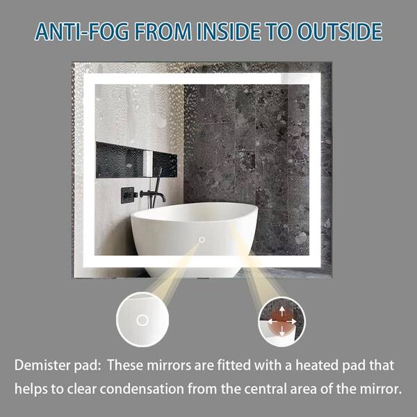 Sinber STYLETWO 36 in. W x 30 in. H Rectangular Frameless
